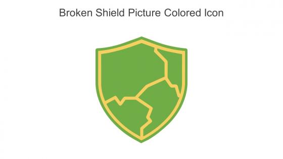 Broken Shield Picture Colored Icon In Powerpoint Pptx Png And Editable Eps Format