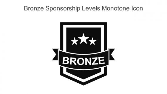 Bronze Sponsorship Levels Monotone Icon In Powerpoint Pptx Png And Editable Eps Format