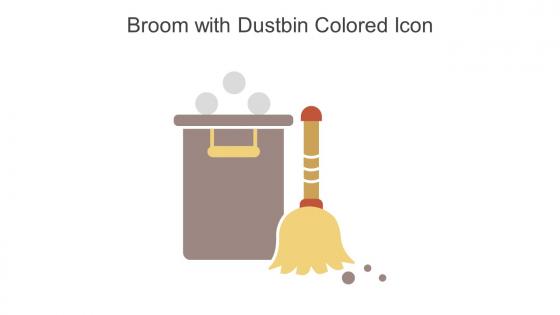 Broom With Dustbin Colored Icon In Powerpoint Pptx Png And Editable Eps Format