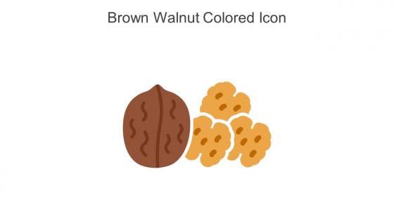 Brown Walnut Colored Icon In Powerpoint Pptx Png And Editable Eps Format
