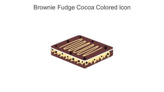 Brownie Fudge Cocoa Colored Icon In Powerpoint Pptx Png And Editable Eps Format