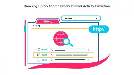 Browsing History Search History Internet Activity Illustration