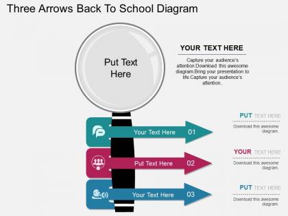 Bu three arrows back to school diagram flat powerpoint design