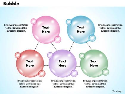 Bubbles powerpoint template slide