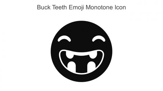 Buck Teeth Emoji Monotone Icon In Powerpoint Pptx Png And Editable Eps Format
