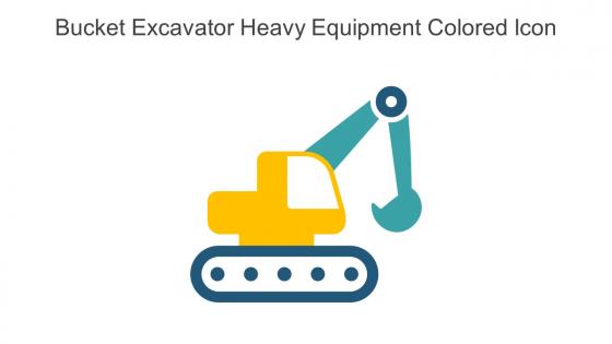 Bucket Excavator Heavy Equipment Colored Icon In Powerpoint Pptx Png And Editable Eps Format