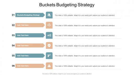 Buckets Budgeting Strategy In Powerpoint And Google Slides Cpb