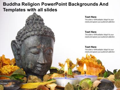 Buddha religion powerpoint backgrounds and templates with all slides