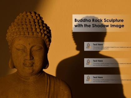 Buddha rock sculpture with the shadow image