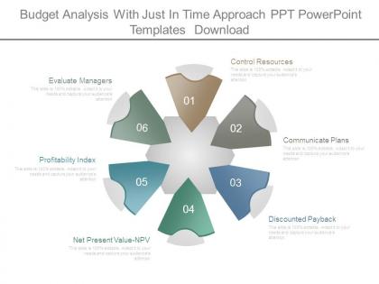 Budget analysis with just in time approach ppt powerpoint templates download
