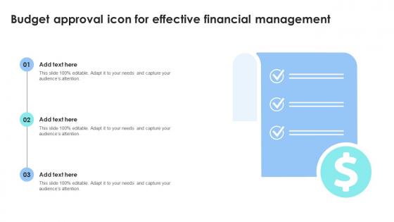 Budget Approval Icon For Effective Financial Management