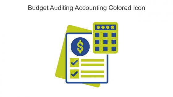 Budget Auditing Accounting Colored Icon In Powerpoint Pptx Png And Editable Eps Format