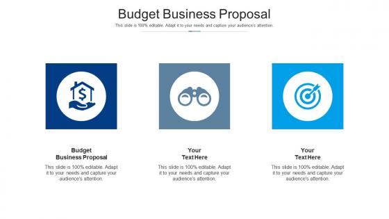 Budget business proposal ppt powerpoint presentation icon smartart cpb