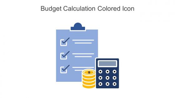 Budget Calculation Colored Icon In Powerpoint Pptx Png And Editable Eps Format
