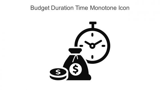 Budget Duration Time Monotone Icon In Powerpoint Pptx Png And Editable Eps Format