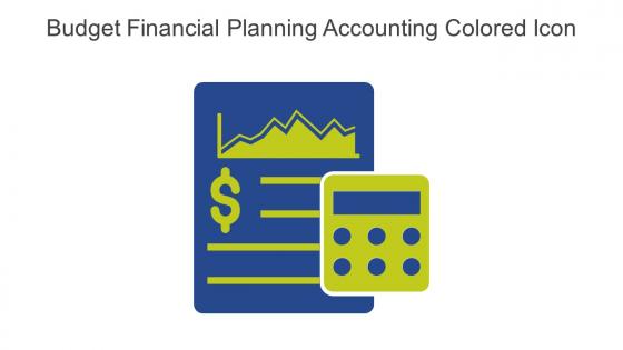 Budget Financial Planning Accounting Colored Icon In Powerpoint Pptx Png And Editable Eps Format