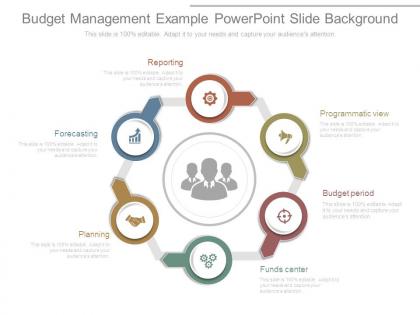Budget management example powerpoint slide background
