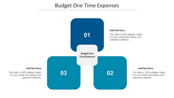 Budget One Time Expenses Ppt Powerpoint Presentation Icon Example Topics Cpb