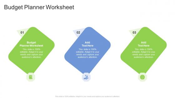Budget Planner Worksheet In Powerpoint And Google Slides Cpb