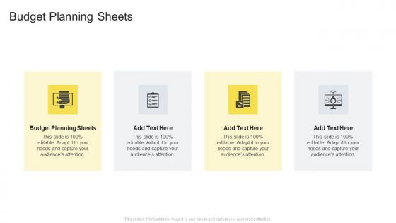 Budget Planning Sheets In Powerpoint And Google Slides Cpb