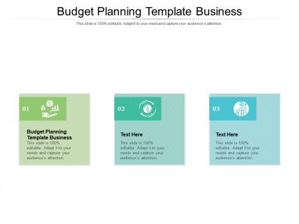 Budget planning template business ppt powerpoint presentation inspiration model cpb