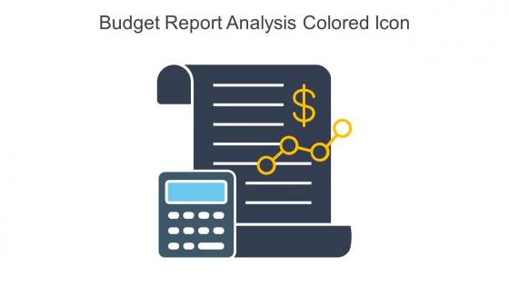 Budget Report Analysis Colored Icon In Powerpoint Pptx Png And Editable Eps Format