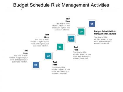 Budget schedule risk management activities ppt powerpoint presentation slides microsoft cpb