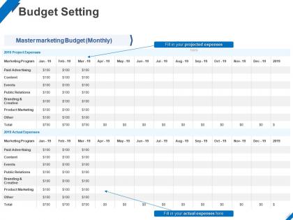 Budget setting ppt powerpoint presentation infographics format
