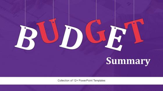 Budget Summary Powerpoint PPT Template Bundles