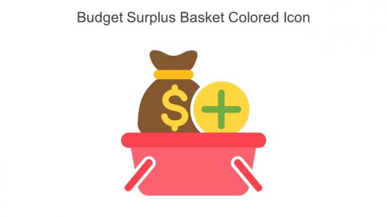 Budget Surplus Basket Colored Icon In Powerpoint Pptx Png And Editable Eps Format