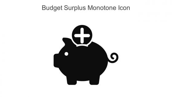 Budget Surplus Monotone Icon In Powerpoint Pptx Png And Editable Eps Format