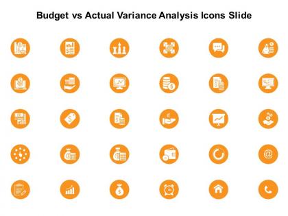 Budget vs actual variance analysis icons slide dollar growth e231 ppt powerpoint presentation