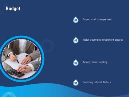 Budget water treatment investment factors ppt powerpoint presentation influencers
