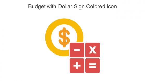 Budget With Dollar Sign Colored Icon In Powerpoint Pptx Png And Editable Eps Format
