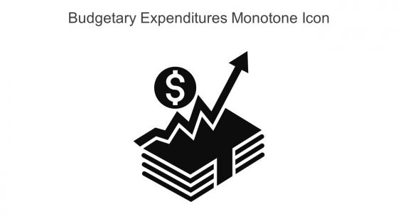Budgetary Expenditures Monotone Icon In Powerpoint Pptx Png And Editable Eps Format