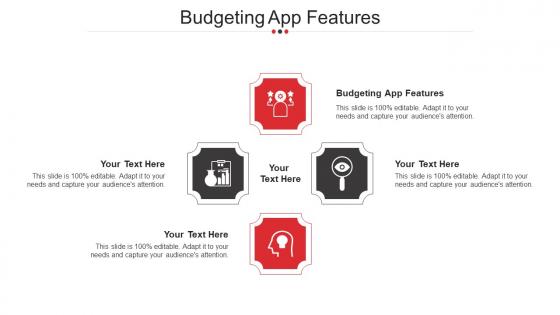 Budgeting App Features Ppt Powerpoint Presentation Show Microsoft Cpb