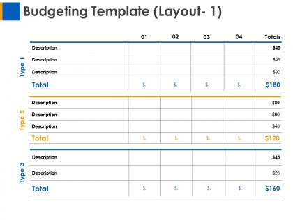 Budgeting layout ppt layouts designs download