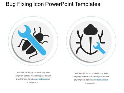 Bug fixing icon powerpoint templates