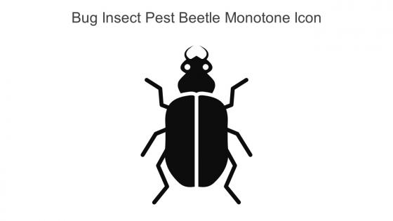 Bug Insect Pest Beetle Monotone Icon In Powerpoint Pptx Png And Editable Eps Format