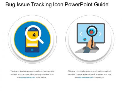 Bug issue tracking icon powerpoint guide