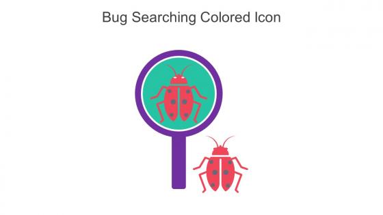 Bug Searching Colored Icon In Powerpoint Pptx Png And Editable Eps Format