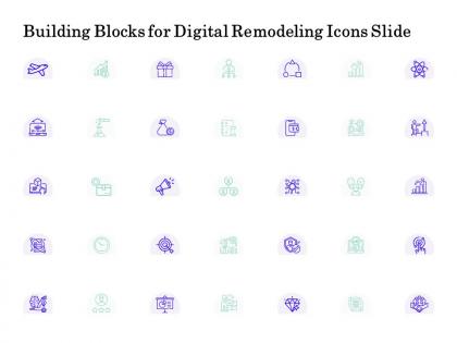 Building blocks for digital remodeling icons slide ppt presentation icon clipart icon