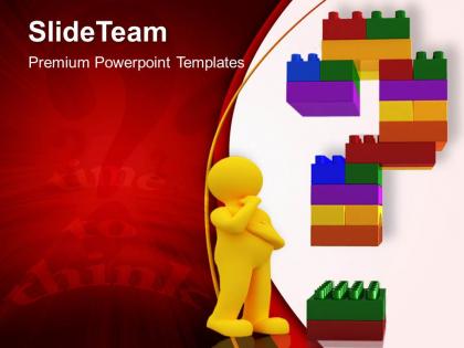 Building blocks sets powerpoint templates time to think business success ppt slides