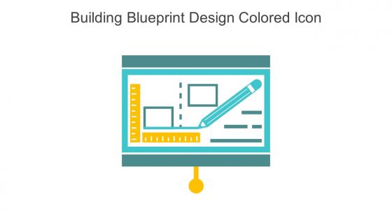 Building Blueprint Design Colored Icon In Powerpoint Pptx Png And Editable Eps Format