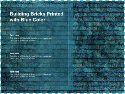 Building bricks printed with blue color
