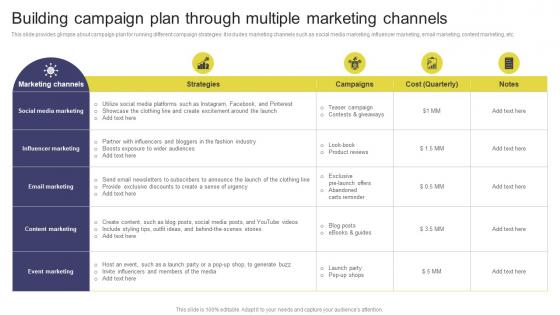 Building Campaign Plan Through Multiple Elevating Sales Revenue With New Promotional Strategy SS V