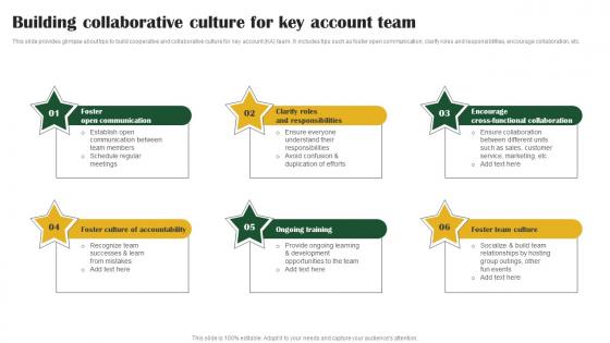Building Collaborative Culture Key Customer Account Management Tactics Strategy SS V