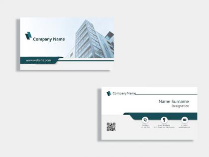 Building construction business card template