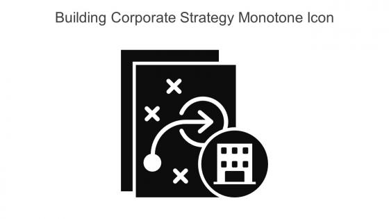 Building Corporate Strategy Monotone Icon In Powerpoint Pptx Png And Editable Eps Format