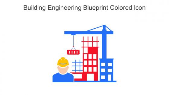 Building Engineering Blueprint Colored Icon In Powerpoint Pptx Png And Editable Eps Format